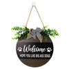 Welcome Ornaments Plaque Wooden Festival Decor Hanging Sweet Home Family Door Sign for Garden Home Decoration Accessories