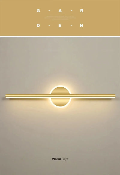 Neutral light LED wall lamp on display