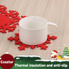 Snowflake Shaped Coaster Home Placemat Absorbent Non-slip Insulation Coaster Thickened Felt Table Mats Christmas Home Decoration