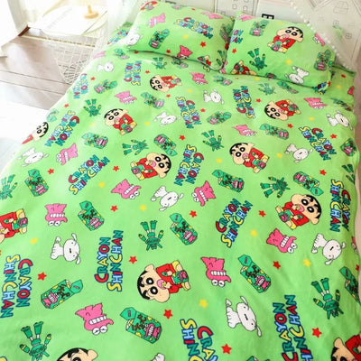 Anime Crayon Shin Chan Blanket Cartoon Coral Fleece Air Conditioning Blanket Thin Sofa Cute Child Blankets for Beds Gift