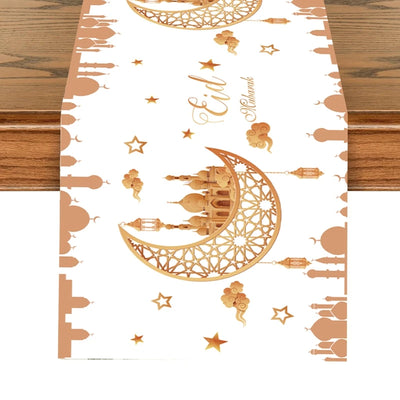 Ramadan Table Runner Eid Mubarak Decor for Home 2025 Ramadan Kareem Islamic Muslim Party Eid Al-Fitr Gifts Ramadan Decoration