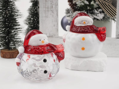 DIY Resin Christmas Snowman Resin Jar Mold with Lid for Epoxy Resin Casting for Jewelry Storage Box Candy Container Home Decor