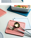 Tea Mat Waterproof Heat Insulation Non-Slip Placemat Soft Home Fashion Washable Bowl-coaster Irregular Design Simple Decoration