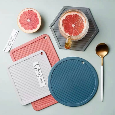 Tea Mat Waterproof Heat Insulation Non-Slip Placemat Soft Home Fashion Washable Bowl-coaster Irregular Design Simple Decoration