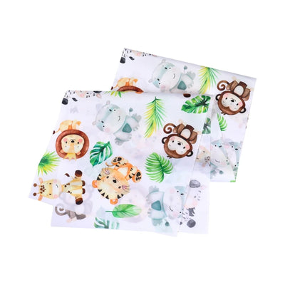 Jungle Animals Table Runner Wild One Forest Safari Birthday Party Decorations Kids Favors Table Covers Boys Baby Shower Supplies