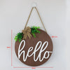 Welcome Ornaments Plaque Wooden Festival Decor Hanging Sweet Home Family Door Sign for Garden Home Decoration Accessories