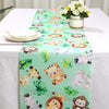 Jungle Animals Table Runner Wild One Forest Safari Birthday Party Decorations Kids Favors Table Covers Boys Baby Shower Supplies