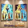 Anime Dragon Ball Goku Vegeta 3D Lenticular Poster Toys Bed Room Decor Flip Gradient Print Gifts Home Decor(Without Frame)