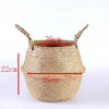 Wicker Storage Baskets Straw Wicker Rattan Hanging Flowerpot Seagrass Folding Laundry Basket Plant Basket Seaweed Home Decor