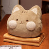 Cute with Blanket Warm Hand Throw Pillow Anime Cat Pillow Blanket Rabbit Soft Plush Hand Warmer Pillow Toy Doll