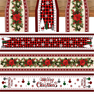 Christmas Table Runner Merry Christmas Decorations For Home 2024 Cristmas Ornament Merry Xmas Navidad Noel Gifts New Year 2025