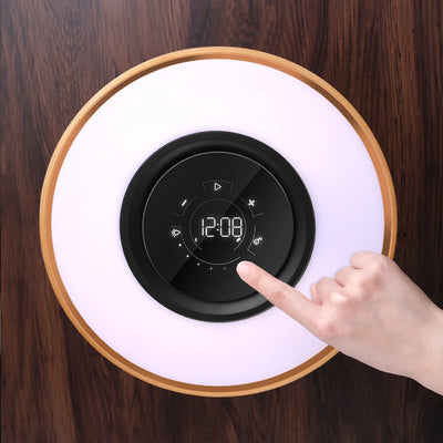 Home Tree Light Wireless Charging Lamp Desk Light Wooden Smart BT Speaker Sleep Mode Table Lamp