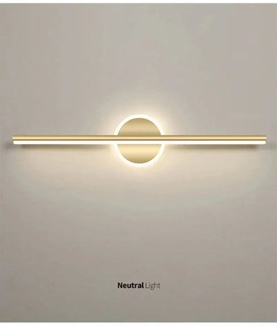 White light LED wall lamp on display