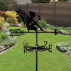 New Metal Elf Weather Vane Standing Decor Roof Weathervane Flower Fairy Garden Yard Decoration For Shed Home Fence Post