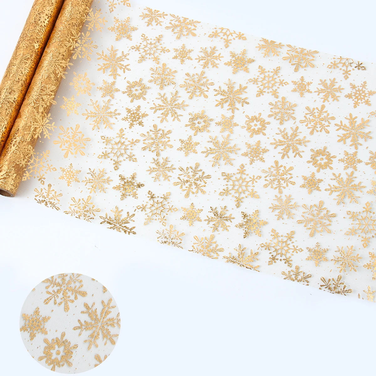 Christmas Golden Table Runner Merry Christmas Decors for Home 2024 Table Runner Xmas Ornaments Navidad Natal New Year Gift 2025