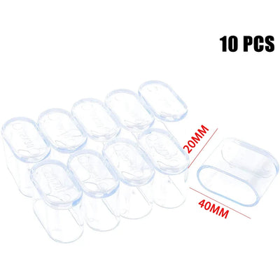 10Pcs Rubber Chair Leg Cap Oval Covers Furniture Table Feet Floor Protectors For Outdoor Patio Garden Office Home Furniture