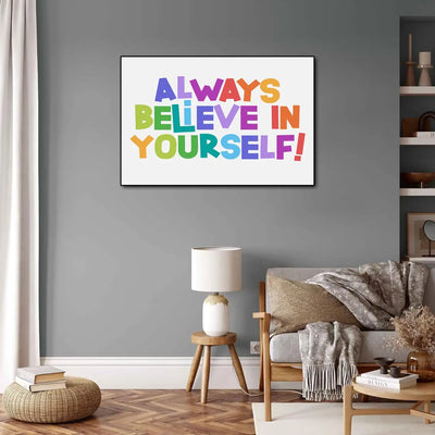 Positive Kid Classroom Wall Picture Inspirational Canvas Poster Education Playroom Motivational Art Painting Child Bedroom Decor