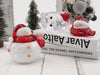 DIY Resin Christmas Snowman Resin Jar Mold with Lid for Epoxy Resin Casting for Jewelry Storage Box Candy Container Home Decor