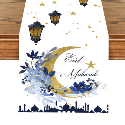 Ramadan Table Runner Eid Mubarak Decor for Home 2025 Ramadan Kareem Islamic Muslim Party Eid Al-Fitr Gifts Ramadan Decoration