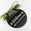 Welcome Ornaments Plaque Wooden Festival Decor Hanging Sweet Home Family Door Sign for Garden Home Decoration Accessories