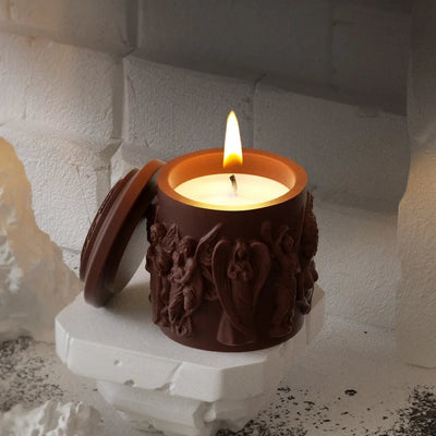 Scandinavian Angel Statue Candle Cup Silicone Mold DIY Storage Jar Aroma Candle Resin Mold Gift Home Decoration