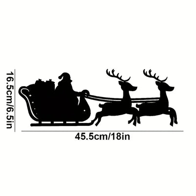 Dimensions of Christmas sleigh metal wall art