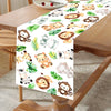 Jungle Animals Table Runner Wild One Forest Safari Birthday Party Decorations Kids Favors Table Covers Boys Baby Shower Supplies