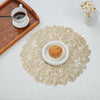 Gold Silver Hollow 6pcs Placemats Pvc Insulation Pad Dining Cup Table Mat Coaster Waterproof and Oil-Proof Table Mat Decoration