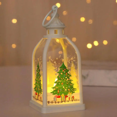 Christmas Lantern Decorative Holiday Tabletop Christmas Decoration Battery Operated LED Candle Light For Holiday Centerpieces