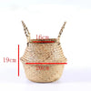 Wicker Storage Baskets Straw Wicker Rattan Hanging Flowerpot Seagrass Folding Laundry Basket Plant Basket Seaweed Home Decor