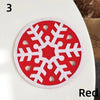 Snowflake Shaped Coaster Home Placemat Absorbent Non-slip Insulation Coaster Thickened Felt Table Mats Christmas Home Decoration