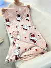 New Christmas Halloween Ghost Hello Kitty Plush Cartoon Large Flannel Blanket Cute Cotton Sofa Nap Blanket Bed Sheet Xmas Gift