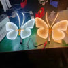 Outdoor Open and Closed LED Luminous Butterfly Christmas Tree hanging ornaments Landscape Lights for Yard Lawn Patio Garden