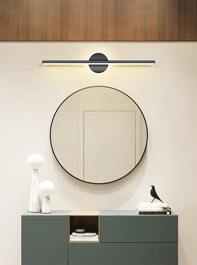 LED wall lamp in modern bathroom setting