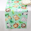 Jungle Animals Table Runner Wild One Forest Safari Birthday Party Decorations Kids Favors Table Covers Boys Baby Shower Supplies